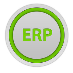 ERP circular icon on white background