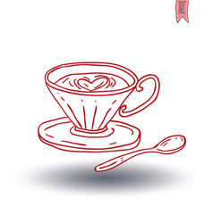 tee cup icon, vector.
