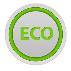 eco circular icon on white background