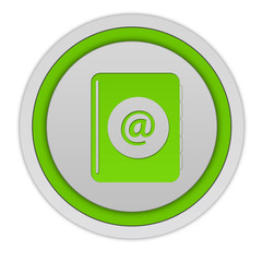 Email circular icon on white background