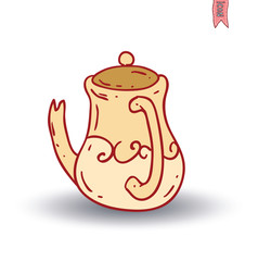 Coffee pot, Vector isolated