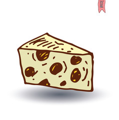 Cheese, Vector illustration.