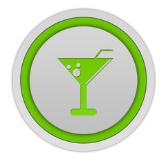 Drink circular icon on white background