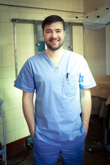 Doctor surgeon in the operating after surgery