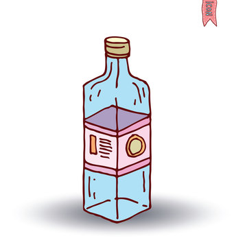 Bottle icon, vector illustration