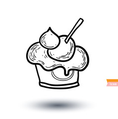 Sweet icon ice cream, vector illustration.