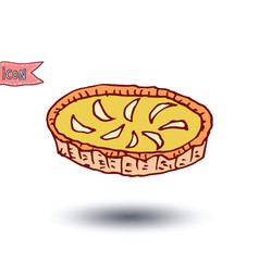 Cake food icon, vector illustration.