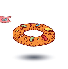 Cake food icon, vector illustration.