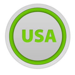 Usa circular icon on white background