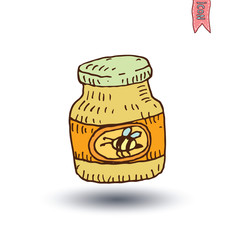 Jar of honey - vector illustration