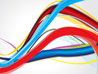 abstract colorful wave background vecotr illustration
