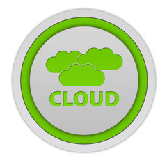 Cloud circular icon on white background