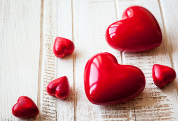 Red hearts