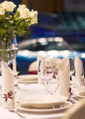 Wedding table setting