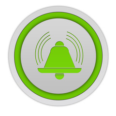 alarm circular icon on white background