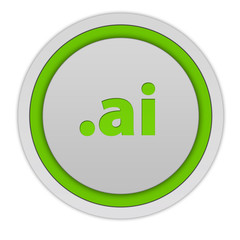.ai circular icon on white background