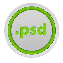 .psd circular icon on white background