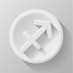 Fototapeta premium Vector modern signs of the zodiac. Circle icons. Sagittarius