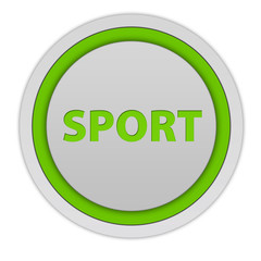 Sport circular icon on white background