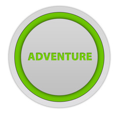 Adventure circular icon on white background