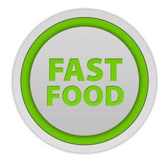 Faast food circular icon on white background