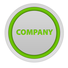 Company circular icon on white background