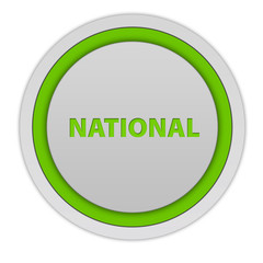 National circular icon on white background