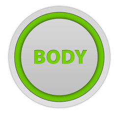 Body circular icon on white background