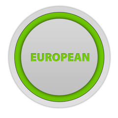 European circular icon on white background