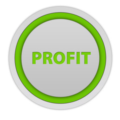 Profit circular icon on white background