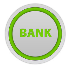 Bank circular icon on white background