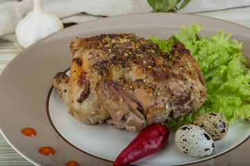Quail grilled