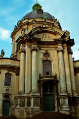 Fototapeta na wymiar Dominican cathedral, Lviv, Ukraine