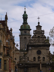 Fototapeta na wymiar Old church in Lviv, Ukraine