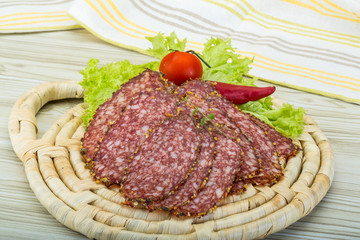 Sliced salami
