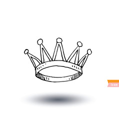 crown, hand drawn vector.