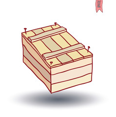 boxe doodle . vector illustration.