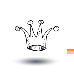 crown, hand drawn vector.
