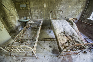 No 126 hospital, Pripyat, Chernobyl Zone of Alienation, Ukraine