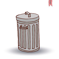 trash can icon, vector illustration