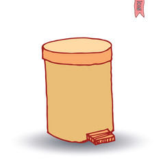 trash can icon, vector illustration