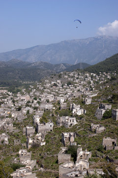 Ghost town of Kayakoy in Fethiye(Turkey)