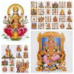 hindu gods collage ( Lakshmi,Ganesha and many others)