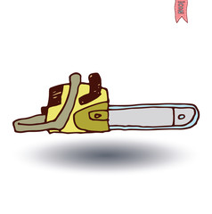 chainsaw, vector illustration.