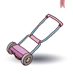 Lawn mower, vector illustration.