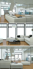Fototapeta na wymiar modernes Loft Interieur Design