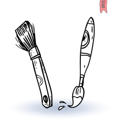 Paint brush icon, vector illustration