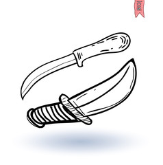 Knife, vector illustration