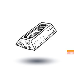 Gold Bars icon, Hand drawn vector illustration.