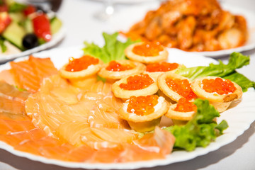 red caviar with red fish